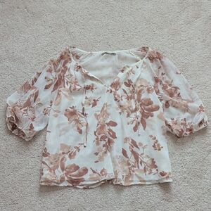 Abercrombie And Fitch Flutter Sleeve Top Size L